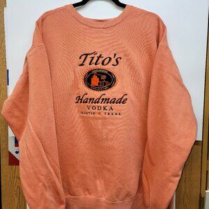 Tito's Embroidered Crewneck Sweatshirt,Comfort Colors Tito's Sweatshirt